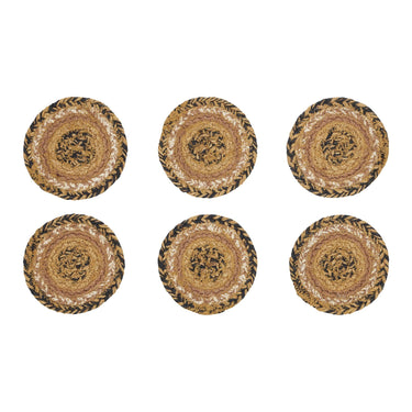 Kettle Grove Jute Coaster Set of 6 VHC Brands - The Fox Decor